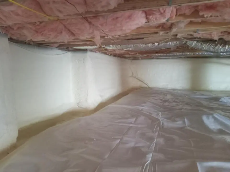 Crawl space encapsulation with closed-cell spray foam for Spray Foam Roofing in Pulaski
