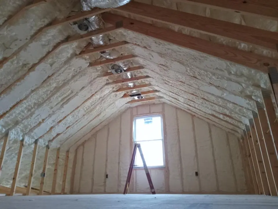 Spray foam roofing application for Crawl Space Insulation project in Pulaski